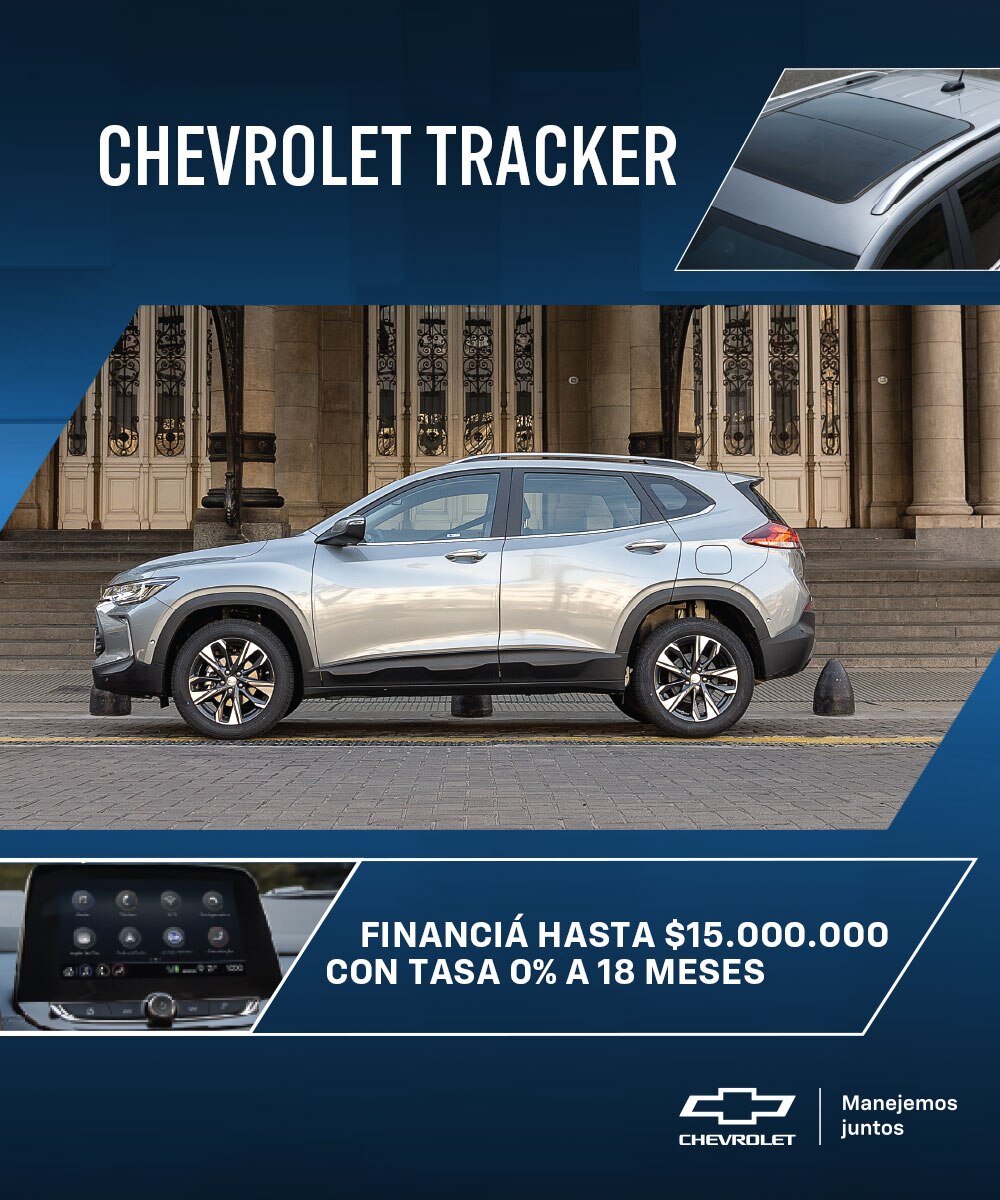Financiá hasta $15.000.000 en tu Chevrolet Tracker